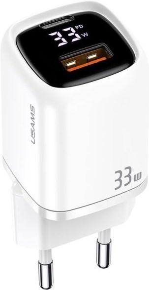 Actual product image Usams 33W QC + PD Digital Display Fast Charger (33 W, 1 portion)