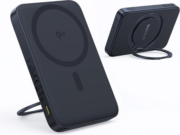 Actual product image Baseus magnetic powerbank with stand PicoGo Qi2 5000mAh 20W (5000 mAh, 20 W, 18500 Wh)