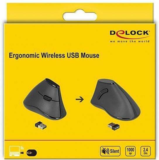 Produktbild Delock Ergonomische Maus (Kabellos)