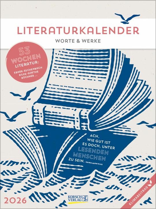 Produktbild Literaturkalender 2026 (24 x 32 cm, Deutsch)