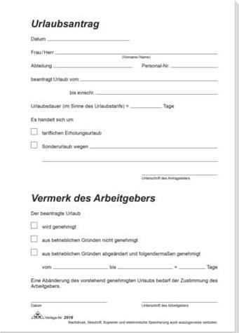 Produktbild Rnk Urlaubsantrag (80 x)