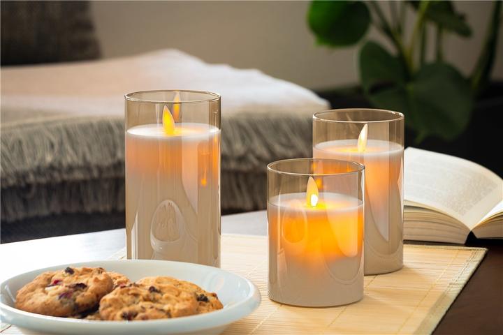 Productafbeelding Goobay LED kaarsen van echte was, set van 3 (3 x)