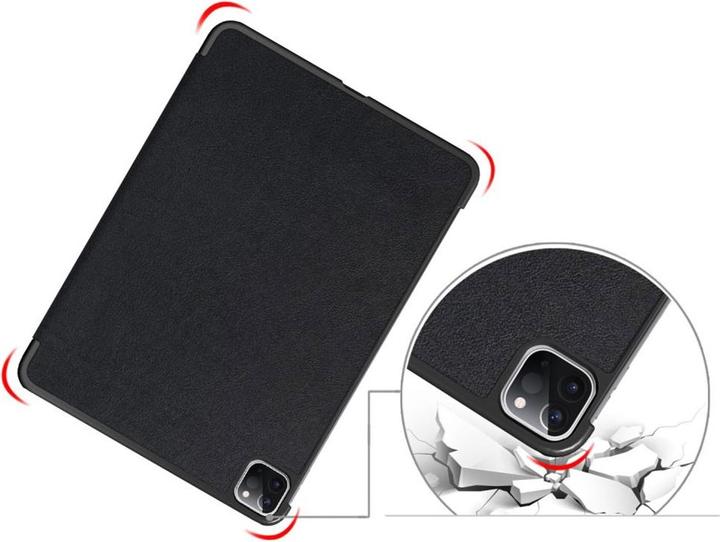 Actual product image Deltalabs iPad Air 11"/10.9" 2025/2022 Leder Tasche Smart Cover Hülle, Schwarz (iPad Air 11 2024 (M2))