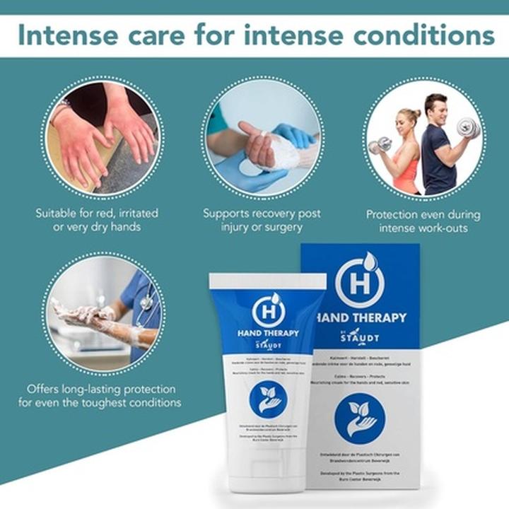 Actual product image Staudt Premium Hand Therapy Cream for Cracked Dry or Irritated Hands with Shea Butter and Hyaluronic Acid - (100 ml)