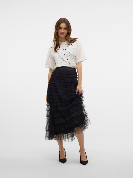 Produktbild Vero Moda Vmnaja Mw Ruffle Maxi Skirt Faw Exp (XS)