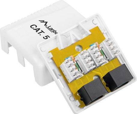Image du produit Lanberg OU5-0002-W Prise de courant RJ-45 blanc