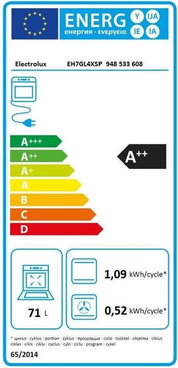 Energie-Label Electrolux EH7GL4XSP