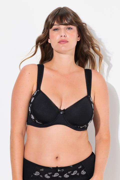 Produktbild Ulla Popken Bügel-BH, Paisley, Spacer-Schalen, Cup B - E (95 E)
