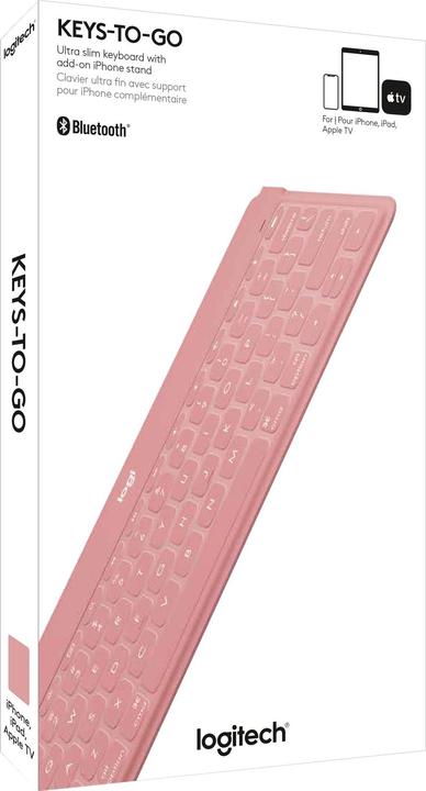 Produktbild Logitech Keys-To-Go - BLUSH PINK - UK - INTNL (NL, iPad, Apple TV, iPhone)