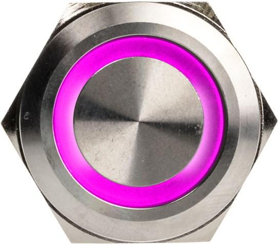 Produktbild DimasTech Vandalismusschalter/-taster 25mm, Silverline Ring - RGB