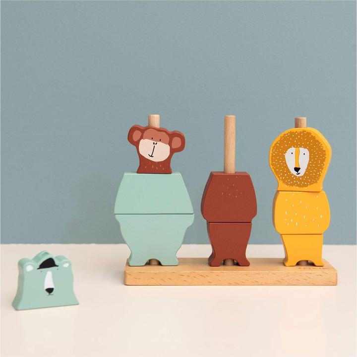 Actual product image Trixie Baby Wood pile puzzle animals