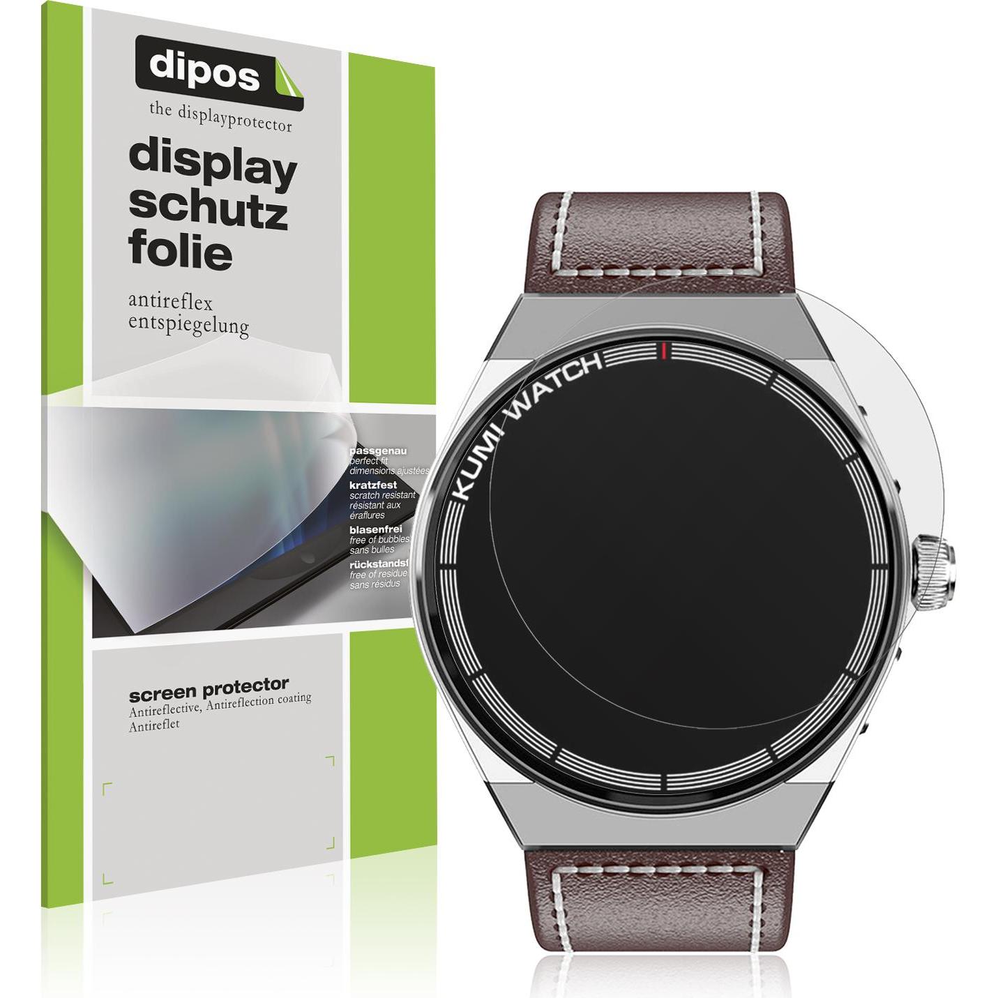 Dipos Schutzfolie Matt für Kumi GT5 Max, Smartwatch Schutzfolie, Transparent