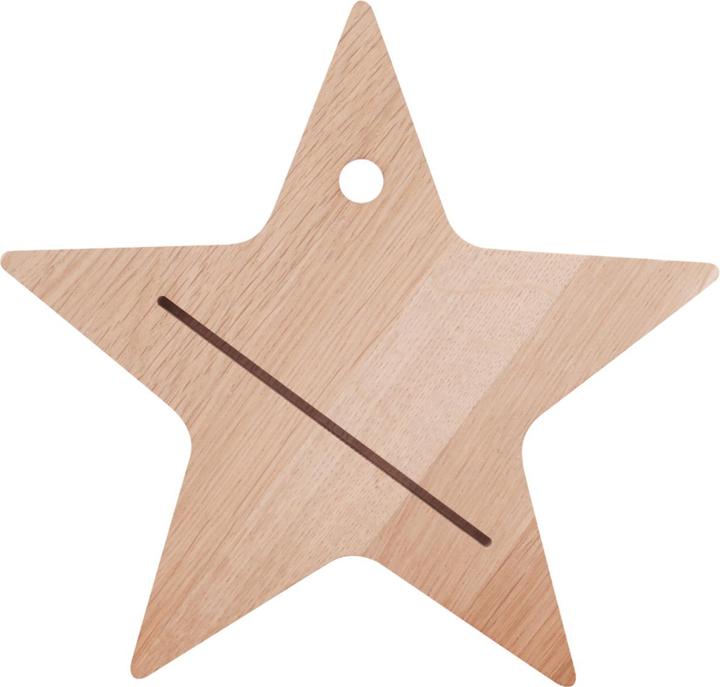 Eulenschnitt Karten- und Kerzenhalter Stern aus Eiche 20x20,5cm