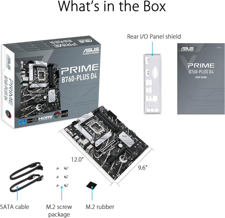 Produktbild ASUS PRIME B760-PLUS D4 (LGA 1700, Intel B760, ATX)