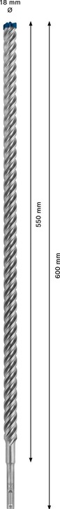 Image du produit Bosch Professional Zubehör Foret marteau Expert SDS plus-7X, 18 x 550 x 600 mm (18 mm)