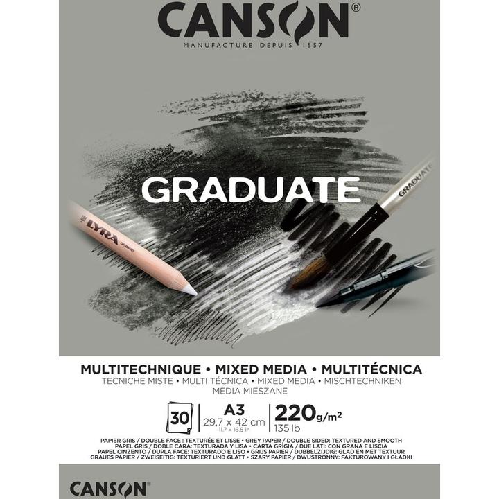 Produktbild Canson Aquarellblock Graduate Mixed (A3, Blanko)