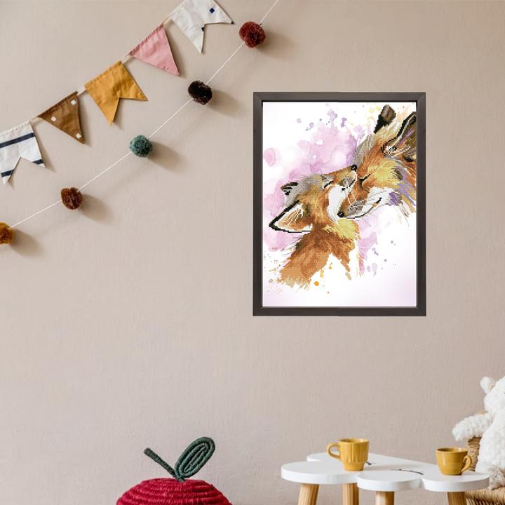 Actual product image Diamond Dotz Diamond Painting Foxes