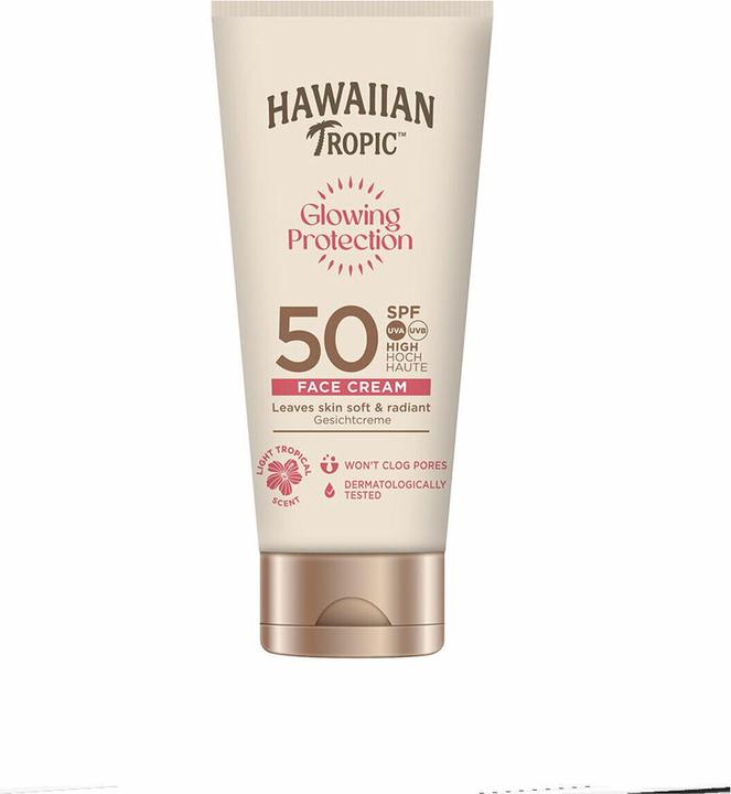 Actual product image Hawaiian Tropic Glowing Protection (Sun cream face, SPF 50, 50 ml)