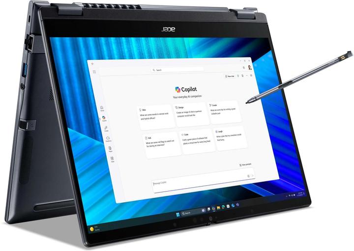 Image du produit Acer TravelMate P4 Spin (14", 256.00 Go, 8 Go, CH, Intel Core Ultra 5 225U)