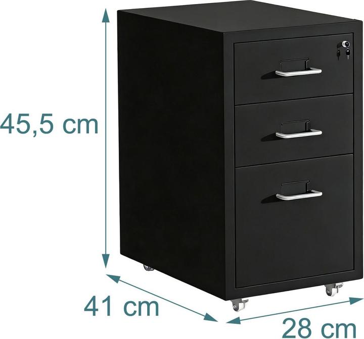 Image du produit Relaxdays caisson roulant (28 x 41 x 45.50 cm)