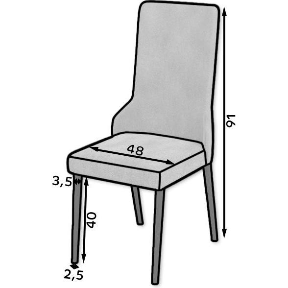 ADRK Furniture, Stühle, Gepolsterter RODOS 83