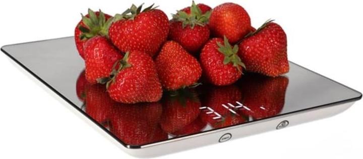 Actual product image Perel DIGITAL KITCHEN SCALE - 5 kg / 1 g - MIRROR EFFECT