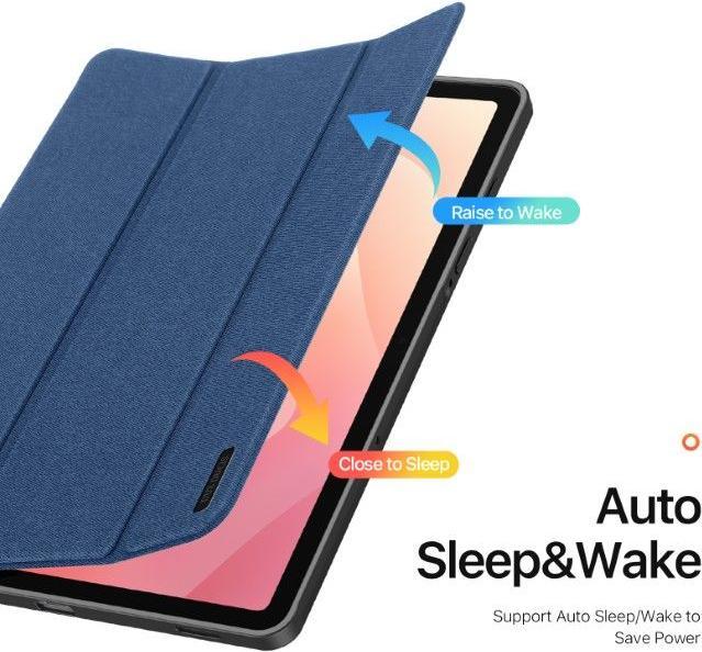 Immagine prodotto Dux Ducis Samsung Galaxy Tab S11 cover Domo Series tri-fold stand PU leather tablet cover - blue (Samsung Galaxy Tab S11)