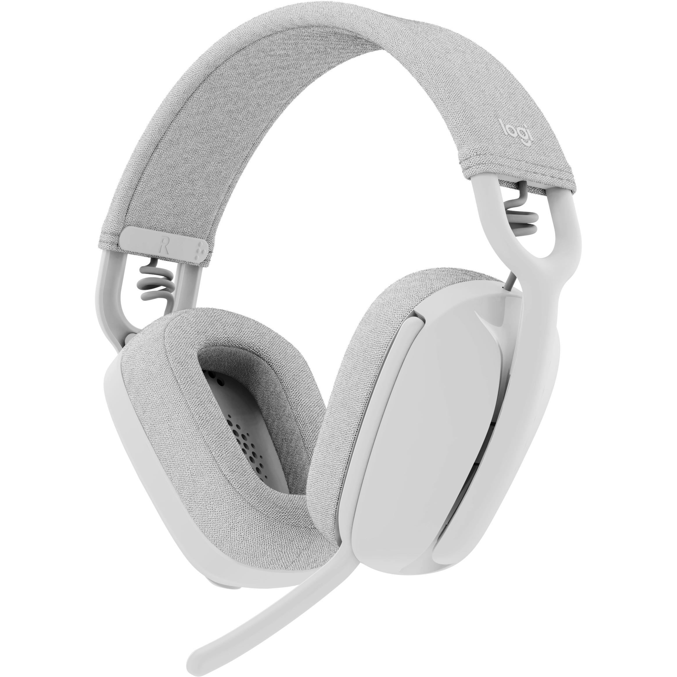 Logitech Zone Vibe 100 (Kabellos, USB-C), Office Headset, Weiss