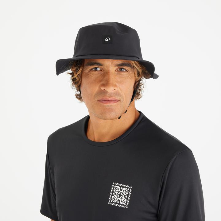 Actual product image Olaian Surf-Hut Damen/Herren 500 Newblack schwarz (One size)