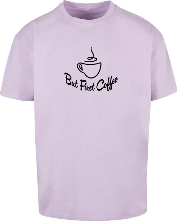 Actual product image Merchcode But First Coffee Heavy Oversized Tee - 117871 (L)