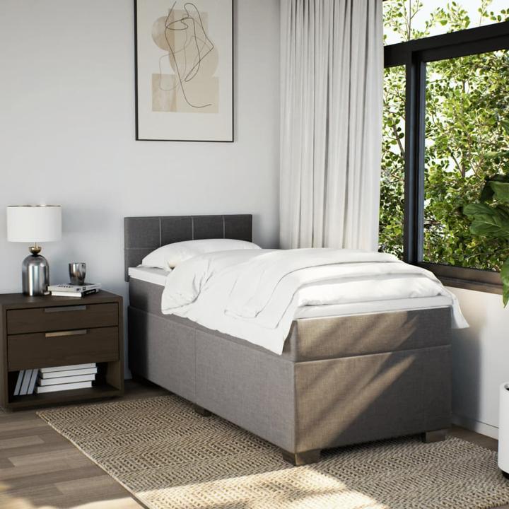 Produktbild vidaXL Bo x springbett mit Matratze 140 x 200 cm Stoff (140 x 200 cm)