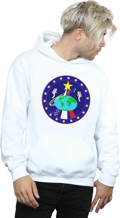 Actual product image Nasa Mens Classic Globe Astronauts Hoodie (S)