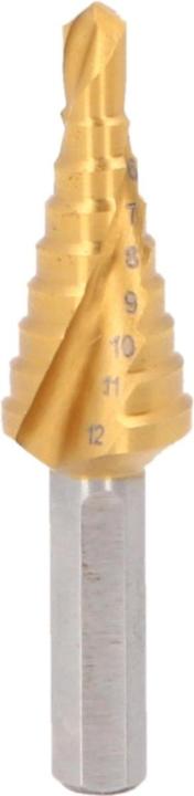 Actual product image KS Tools HSS-TiN step drill, extra short (12 millimetres)