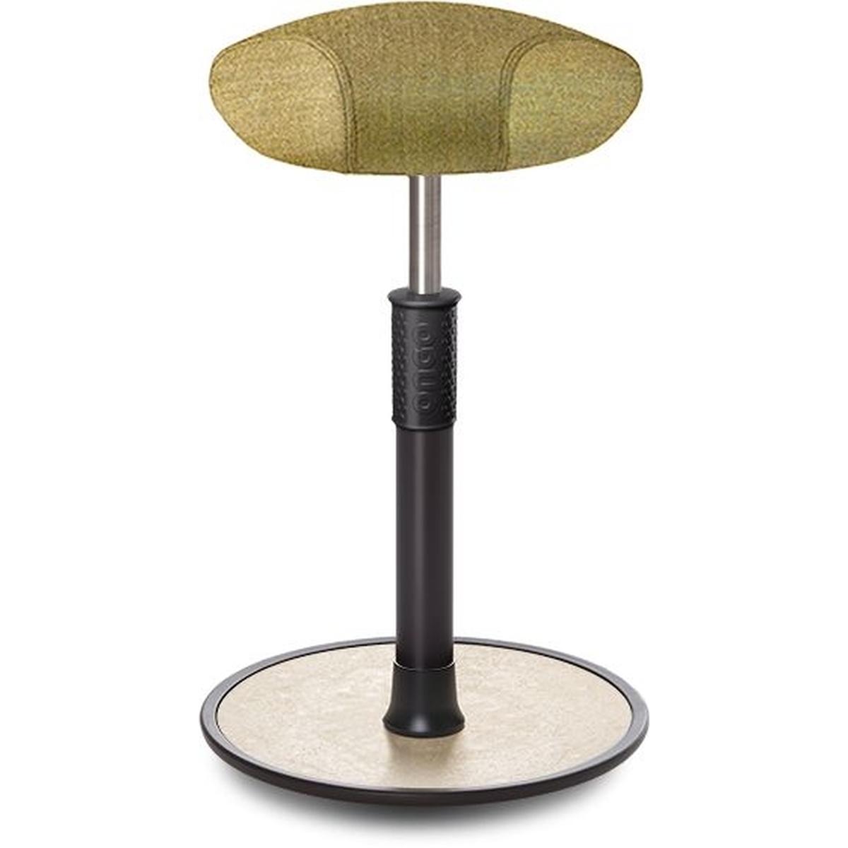 Ongo, Bürostuhl, Sitz- Stehhocker Free Tall Triangel Camira Rivet Senfgelb schwarz /cremeweiss