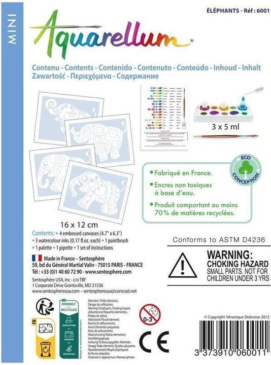 Actual product image Sentosphere aquarellum mini elephants