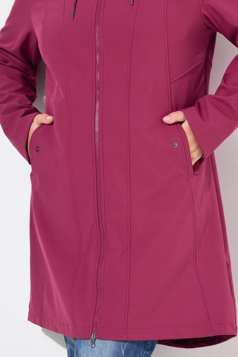 Produktbild Ulla Popken HYPRAR Softshell-Longjacke, wasserabweisend, Kapuze (46, 48)