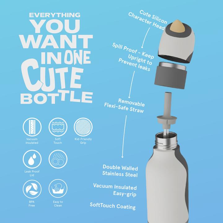 Image du produit Asobu Bestie Penguin - Thermoflasche mit Strohhalm 460 ml (0.46 l)