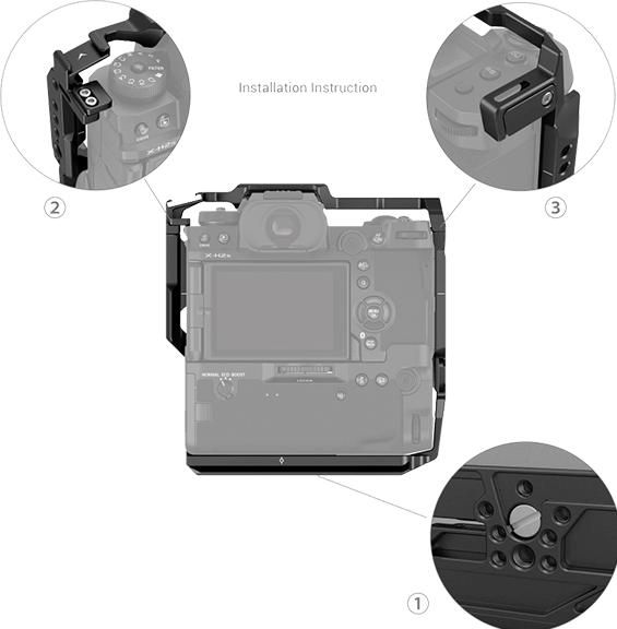 Productafbeelding SmallRig Multifunctionele kooi Fujifilm X-H2S met FT-XH/VG-XH batterijgreep 3933 (Greep)