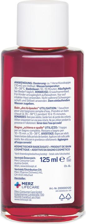 Actual product image Tetesept Gesundheitsbad Rücken & Schulter (125 ml, Bath oil)