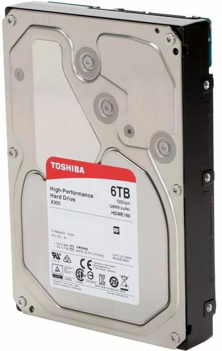 Actual product image Toshiba X300 (6 TB, 3.5", CMR)