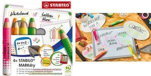Produktbild STABILO Markdry Neon Whiteboardmarker (4x)