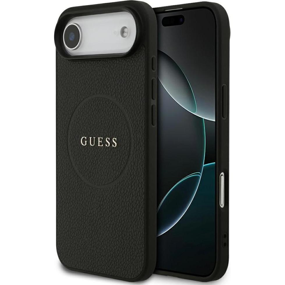 Guess - Grained Gold Ring MagSafe (GUHMP17MPGHSMMK) - iPhone 17 Air - Black (Apple iPhone 17, Apple iPhone Air) (61347234)