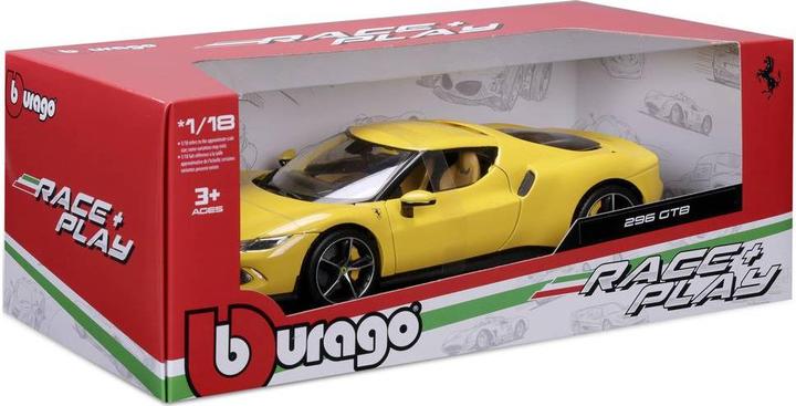 Produktbild Bburago Ferrari R&P 296 GTB 1/18 gelb