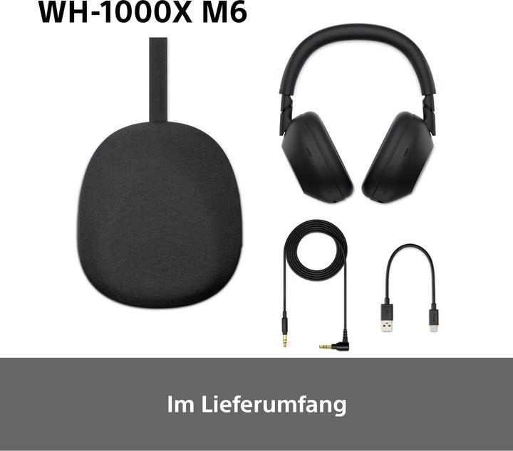 Produktbild Sony WH-1000XM6 (Aktive Geräuschunterdrückung, 30 h, Kabelgebunden, Kabellos)