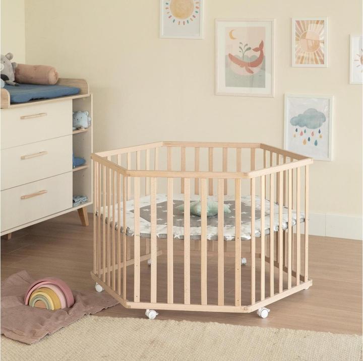 Produktbild Roba Laufgitter 6-eckig 'Little Stars' Little Stars (118.50 cm, 103.50 cm, Buche)