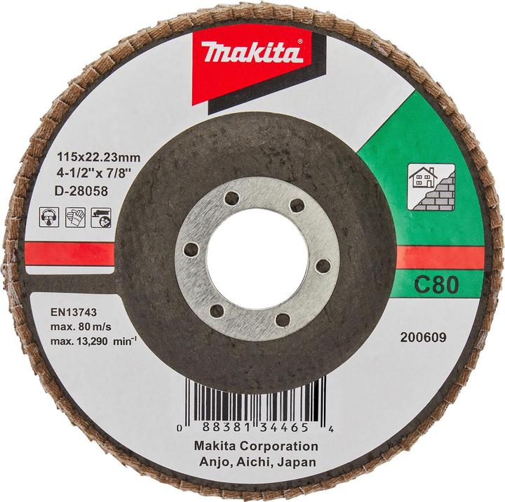 Produktbild Makita Fächerschleifsch. 115mm C80F (SiC80)