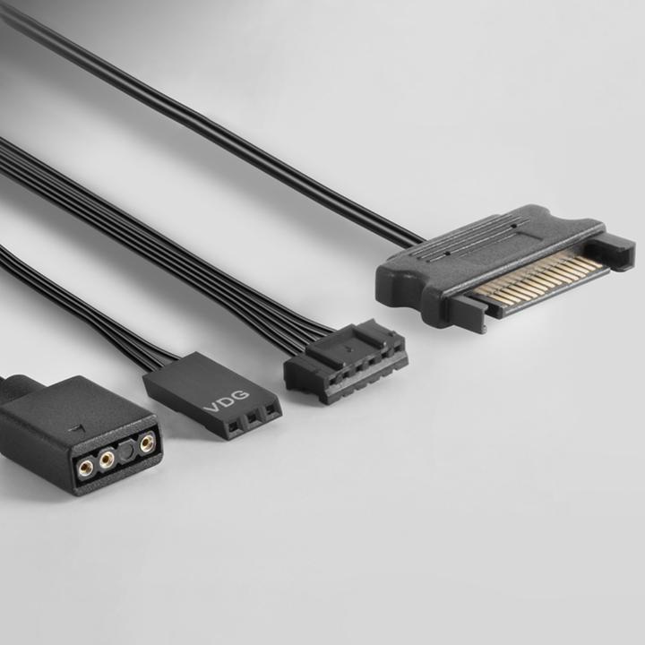 Produktbild Mars Gaming Lot De 3 Ventilateurs Boitier Mf-3d RGB - 12cm (Noir) (120 mm, 3x)