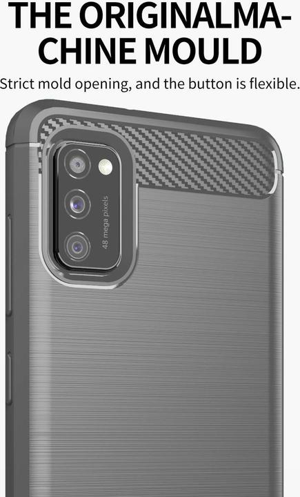 Actual product image Cadorabo TPU Ultra Slim carbon stainless steel Combi Cover (Samsung Galaxy A41)