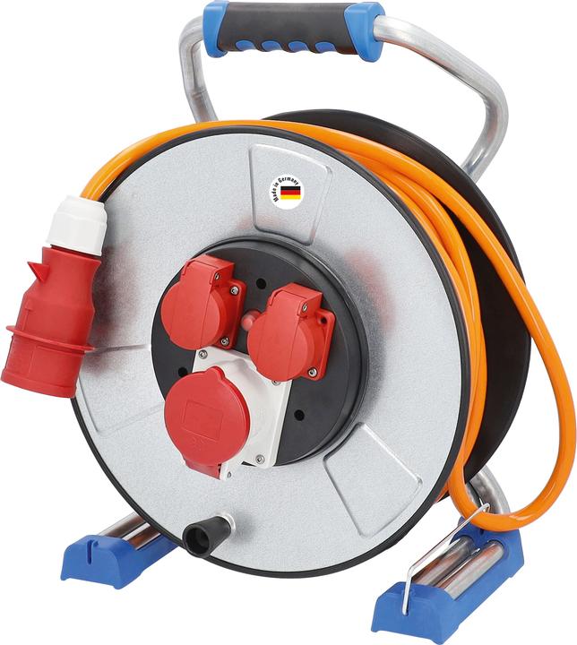 As - Schwabe CEE metalen kabelhaspel met beschermende isolatie (40 m, 1.50 mm²)