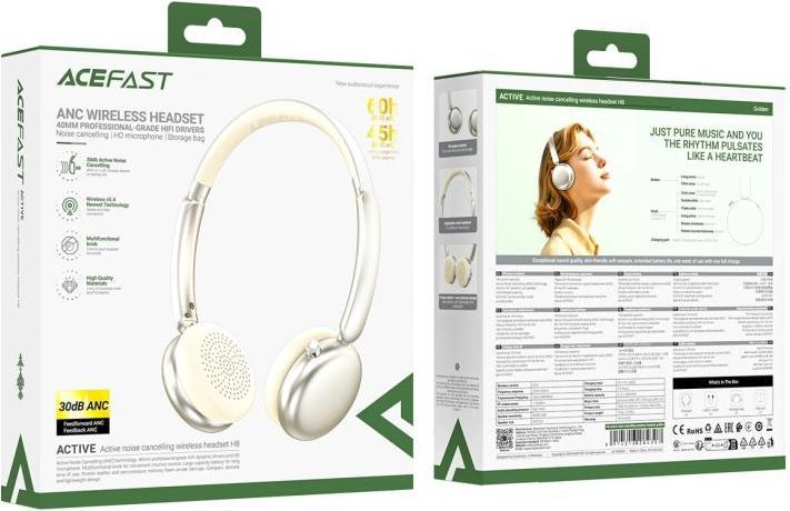 Actual product image Acefast H8 Active Noice Cancelling Kopfhörer (ANC, 40 h, Wireless)